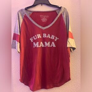 NWOT Women’s Baseball T “Fur Baby Mama”, size L